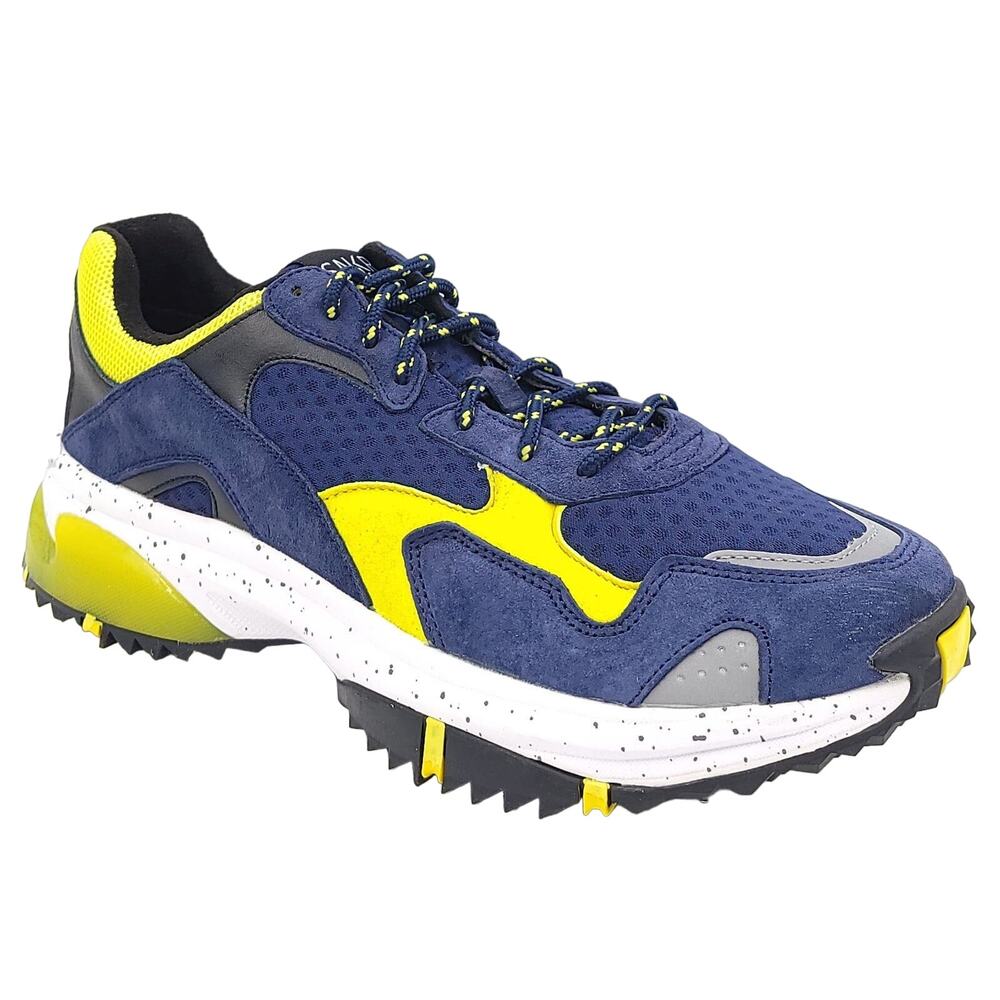 SNKR Project Men Prospect Park Chunky Fashion Sneakers US 11 Navy Blue Yellow
